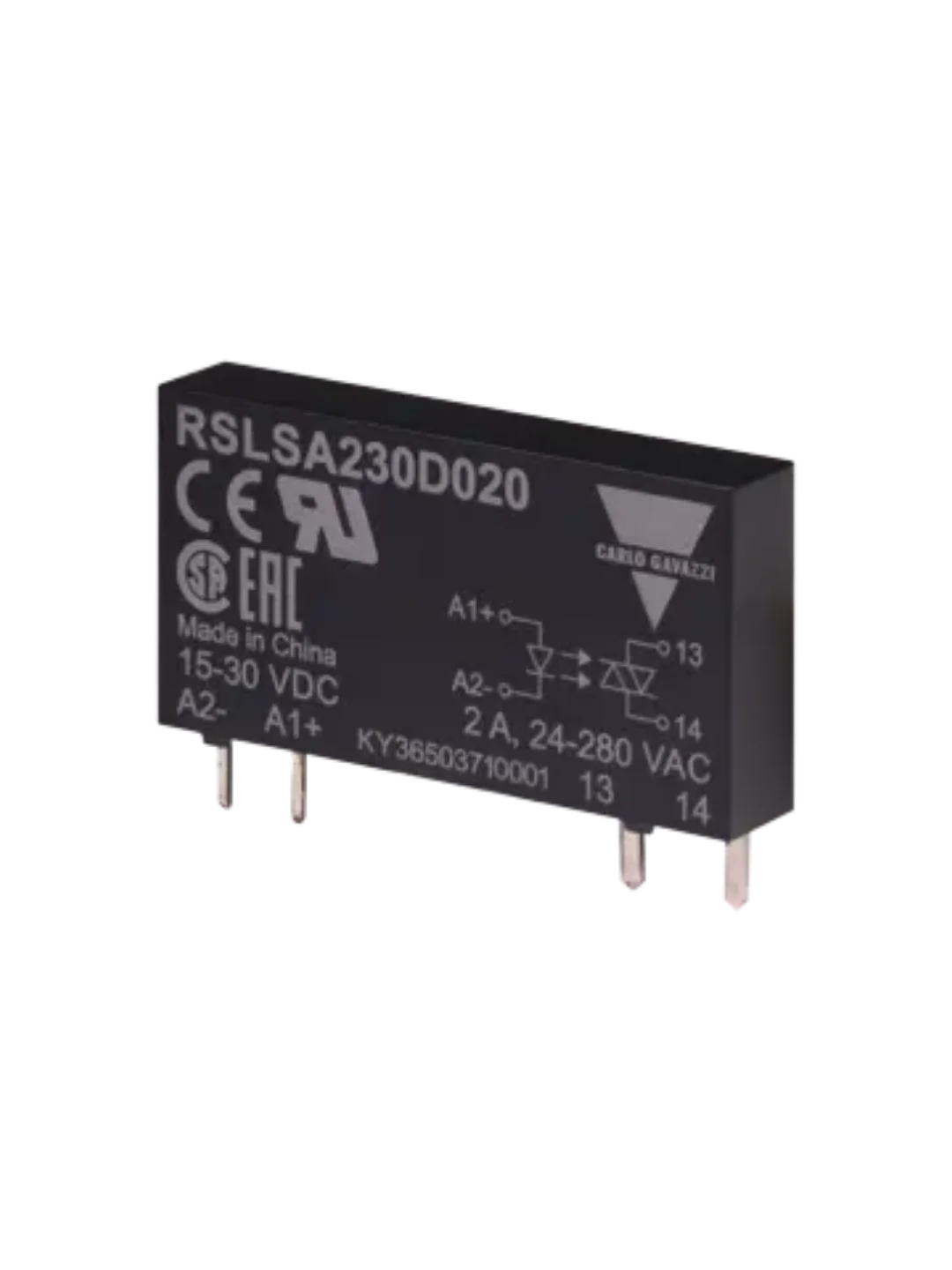 RSLSA230D020 Carlo Gavazzi - Slim Plug-In Solid State Relay 2 A 230 VAC — Carlo Gavazzi Drives – Motors – Circuits Protection